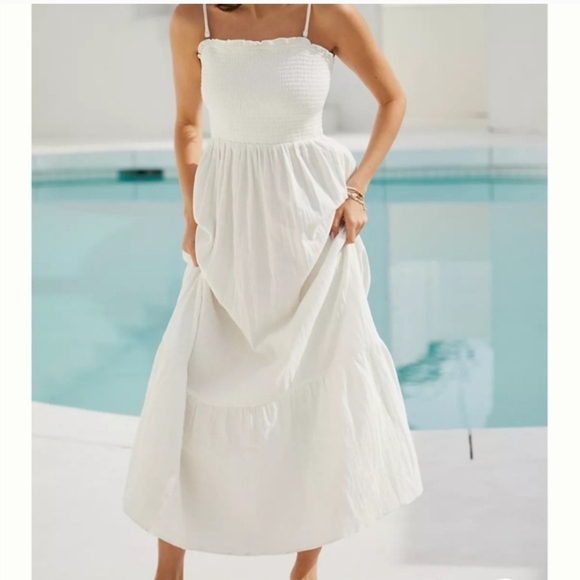 Anthropologie Dresses & Skirts - Anthropologie The Marisol Smocked Gauze Maxi Dress XL
